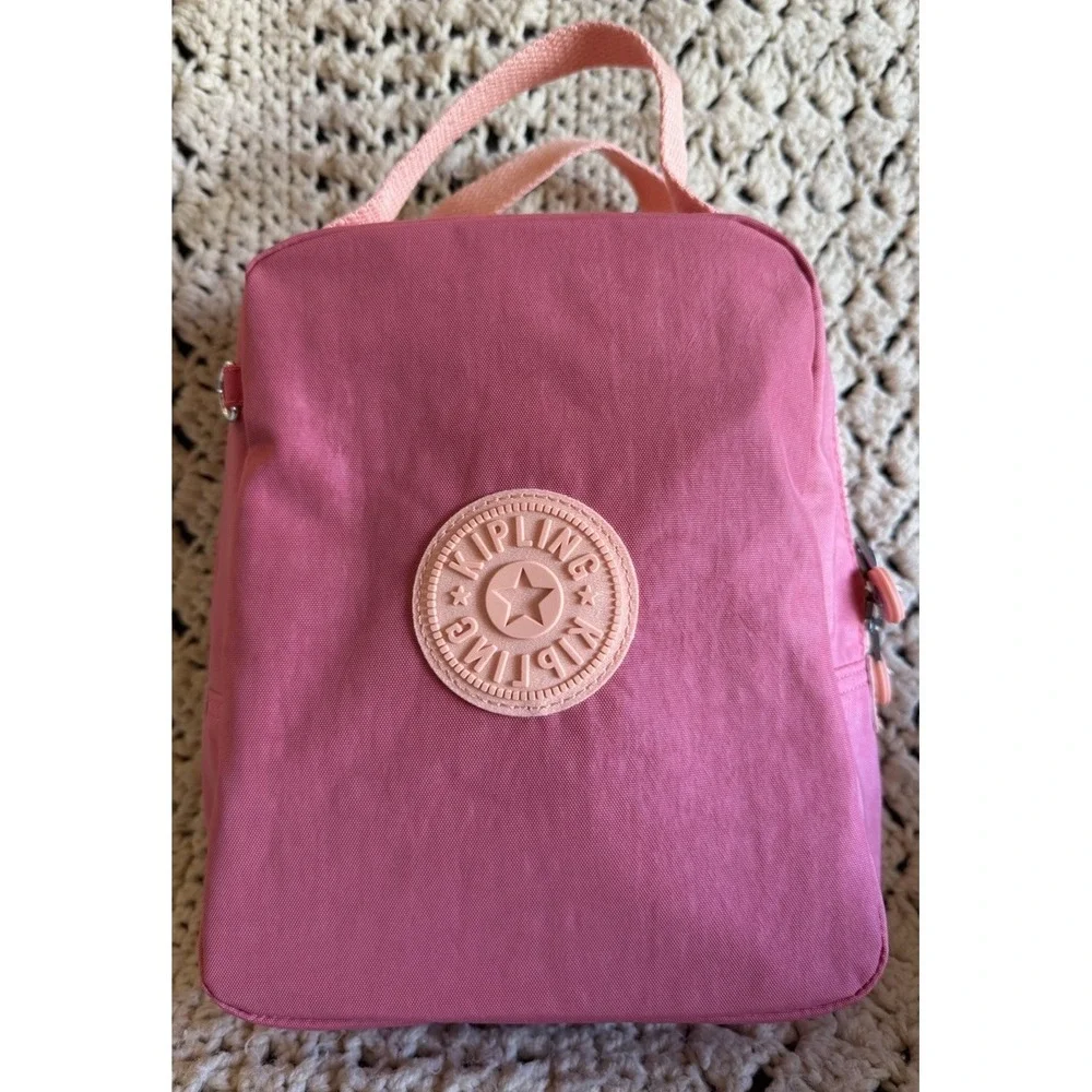 Kipling womens Lyla insulated lunch bag, Gorgeous Pink w/peach, Small US